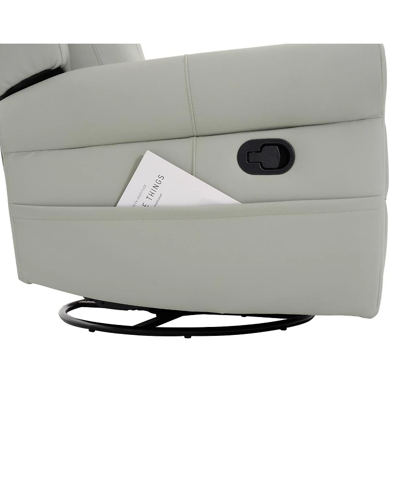 Streamdale Furniture Manual Recliner 270° Swivel Rocker Chair with Massage & Heating