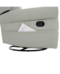 Streamdale Furniture Manual Recliner 270° Swivel Rocker Chair with Massage & Heating