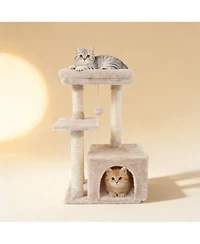 Aronkl Cat Tree Kitten Tower Indoor Condo Sisal Posts Jump Platform Activity Center Play House