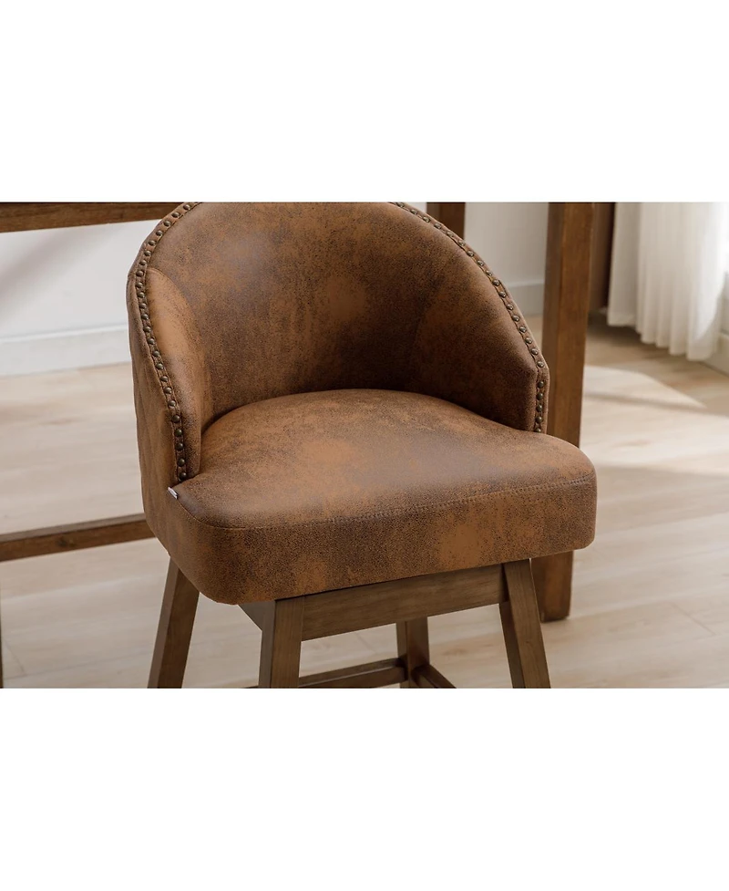 Streamdale Furniture Rotating Bar Chair, Counter Height with Backrest & Footrest