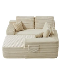 Streamdale Furniture 104" Cloud Sectional Sofa with L-Shape Chaise & Side Pockets