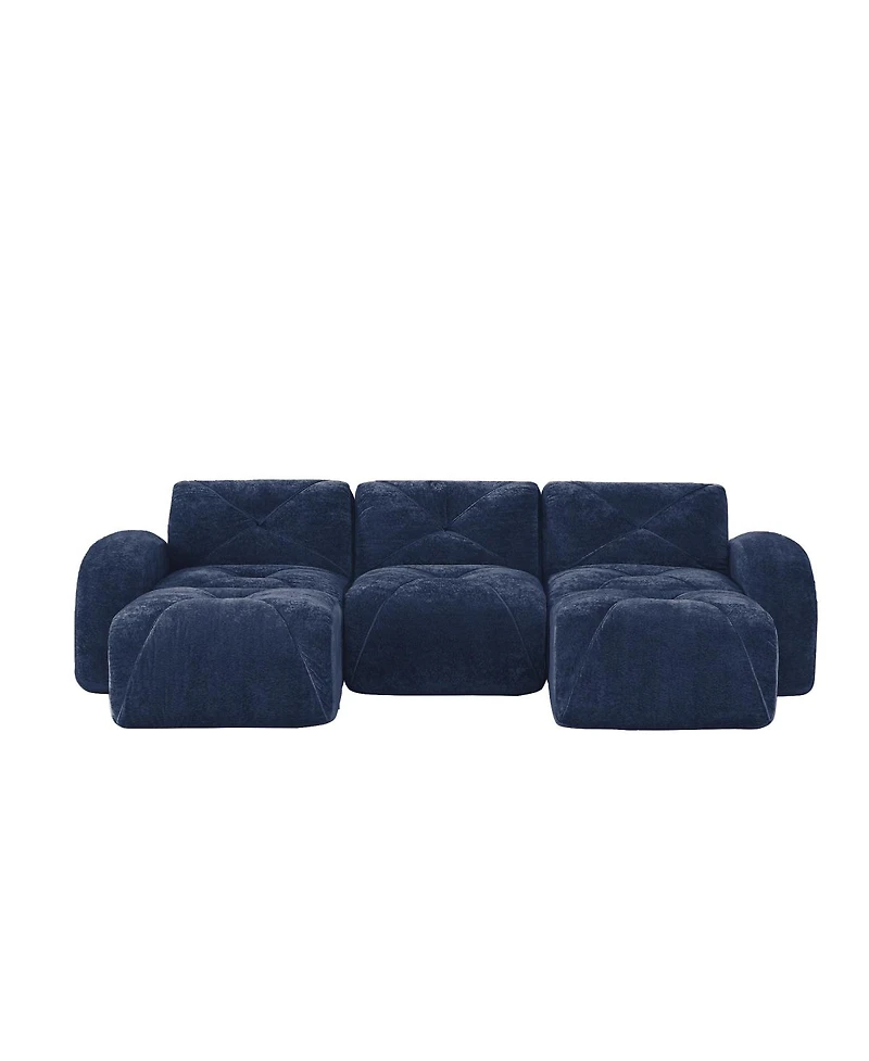 Streamdale Furniture Streamdale U-shaped Boneless Sofa, Tufted