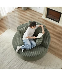 Streamdale Furniture Streamdale Corduroy Sponge Single Sofa, No Assembly Required, Modern Sleeper Chair