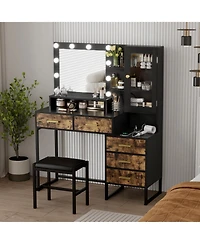 gaomon Makeup Vanity Set with Lighted Mirror