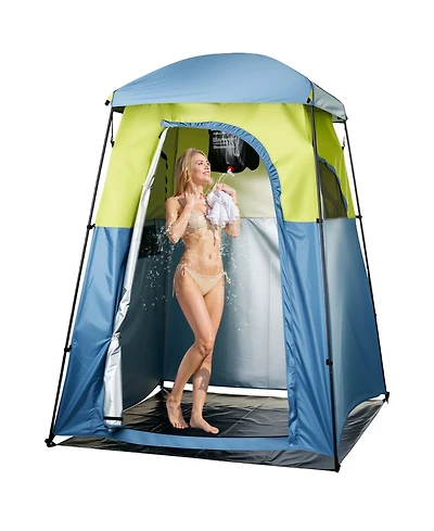 Mecale 1-Room Camping Shower Tent with Shower Bag, Stakes and Carry Bag