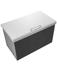 Mecale 24 x 20 x 15 Inch Drop-In Stainless Steel Ice Chest, 40 Qt with Hinged Lid