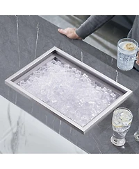 Mecale 20 x 14 x 12 Inch Drop-In Stainless Steel Ice Chest, 40 Qt with Lid