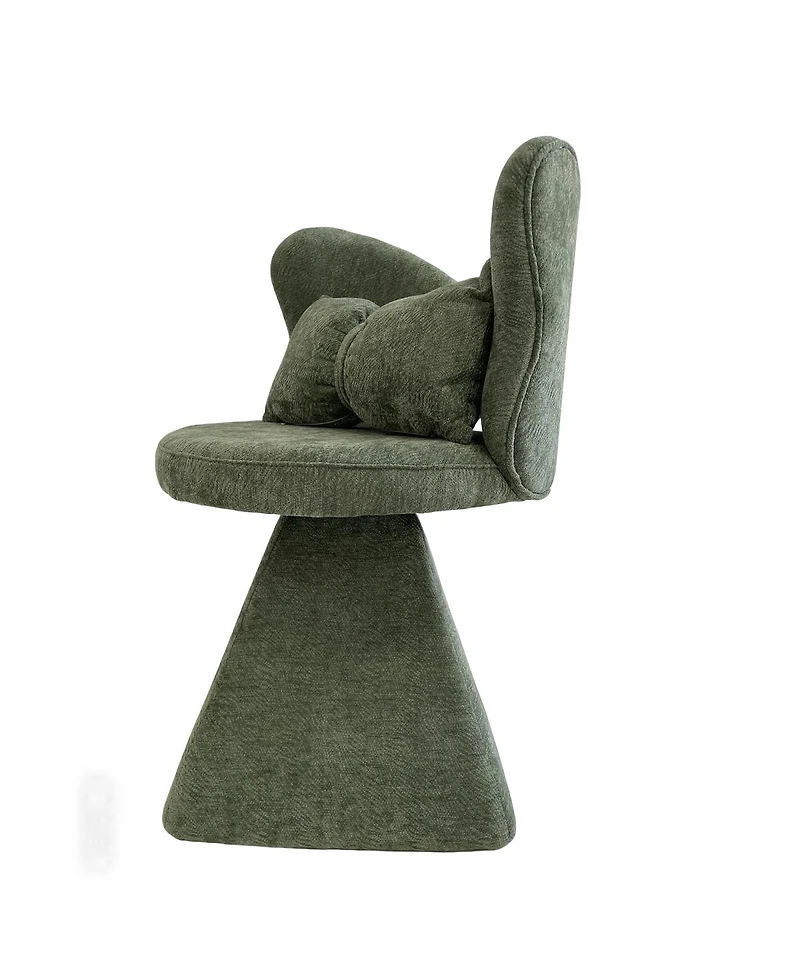 Streamdale Furniture Vanity Chair with Butterfly Back Swivel Accent Dining Makeup Stool