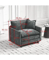 Streamdale Furniture Streamdale Cloud Sofa Single Seat (No Ottoman), Modern Sectional Couch