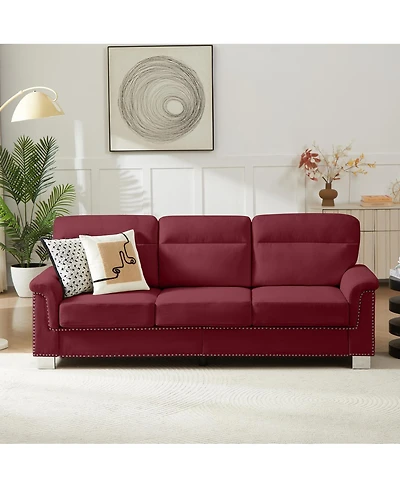 Streamdale Furniture 82" Modern Snowfleece 3-Seater Sofa