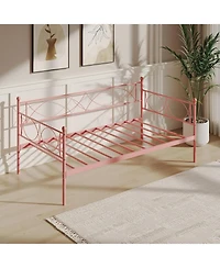 gaomon Twin Metal Daybed Sofa Bed Frame Premium Steel Slat Support Spacious Under Bed Storage No Box Spring Easy Build