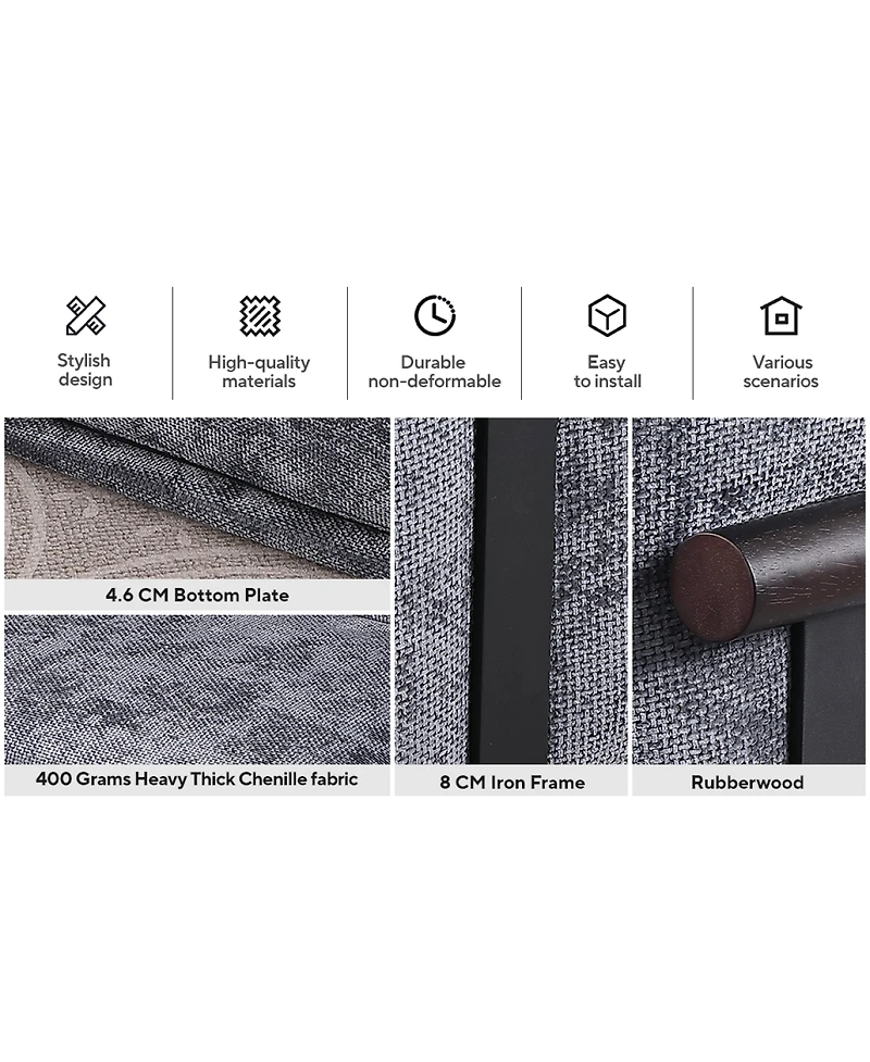 Streamdale Furniture Fashionable modular chenille sofa with iron and wood frame