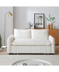 Streamdale Furniture Sleeper Sofa, Sofa Bed - 3-in-1 Pull Out Couch Bed with Teddy Chaise