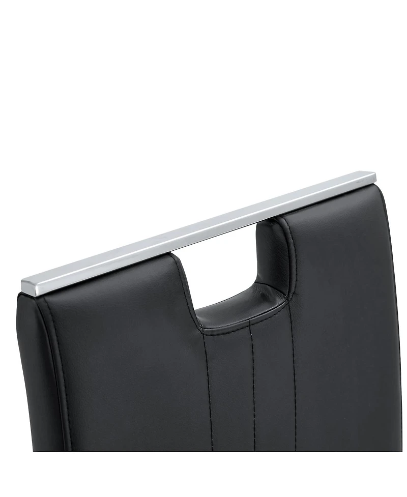 Streamdale Furniture Set of 4 Pu bow chairs for industrial & modern homes