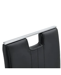 Streamdale Furniture Set of 4 Pu bow chairs for industrial & modern homes