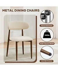 Streamdale Furniture Dining Chairs Set of 2, Modern Fabric Upholstered Kitchen Chairs