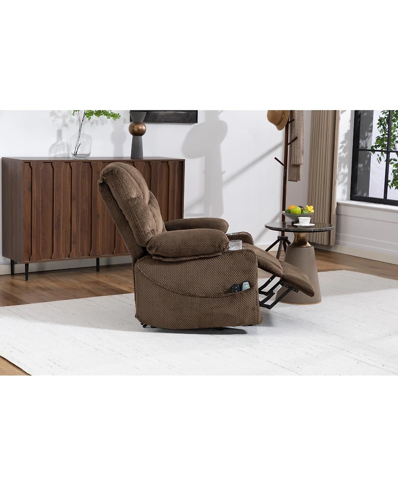 Streamdale Furniture Ultra-wide electric lounge chair with massage, heating, and standing function