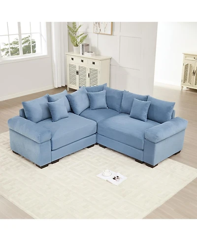 Streamdale Furniture Oversized Cloud Modular Sectional Couch, Convertible, Deep Seat