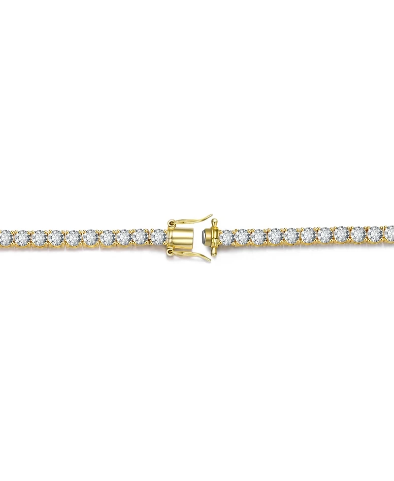 Rachel Glauber Cubic Zirconia 4MM Magnetic Lock Tennis Bracelet