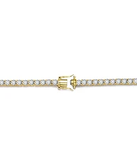 Rachel Glauber Cubic Zirconia 4MM Magnetic Lock Tennis Bracelet