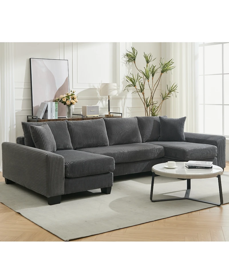 Streamdale Furniture 114" U-Shaped Sleeper Sofa Bed