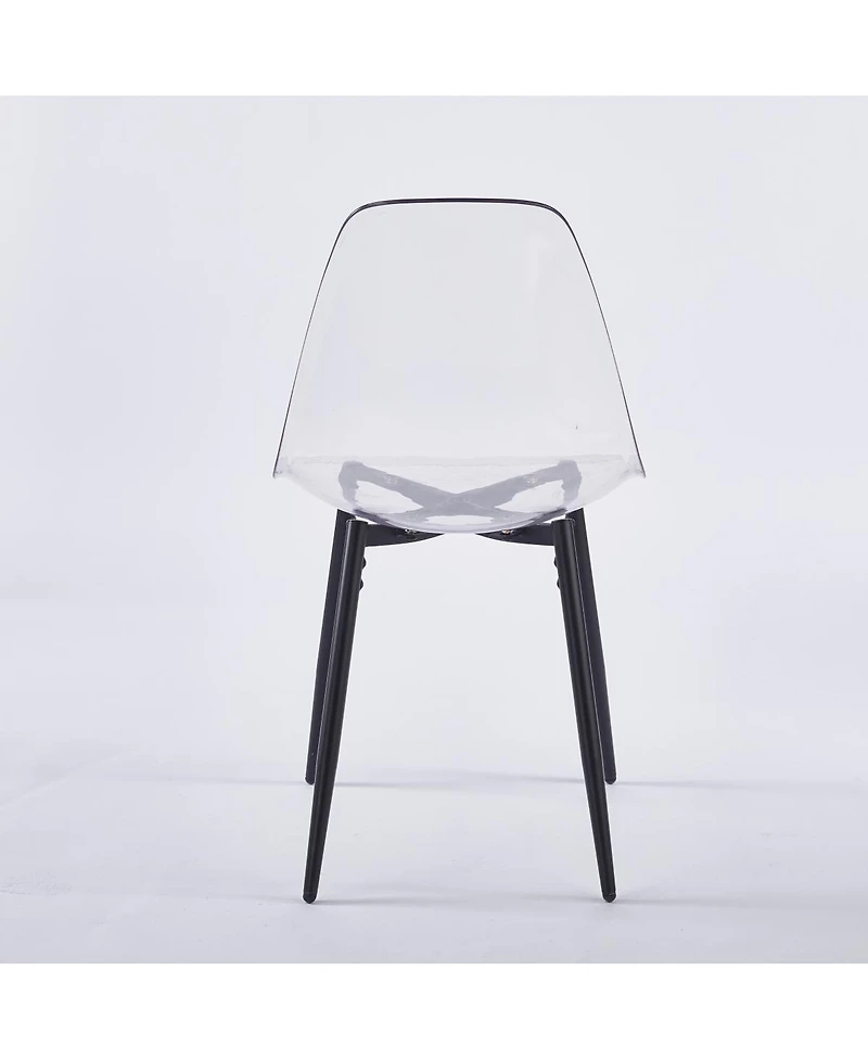 Streamdale Furniture 5pcs Dining Set, Mid-century Metal Leg Dining Table for 4-6, Set