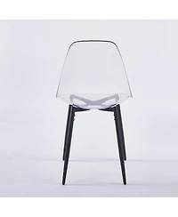 Streamdale Furniture 5pcs Dining Set, Mid-century Metal Leg Dining Table for 4-6, Set