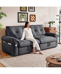 Streamdale Furniture convertible sofa bed, 2-in-1 cloud-like fabric, suitable for living rooms & bedrooms