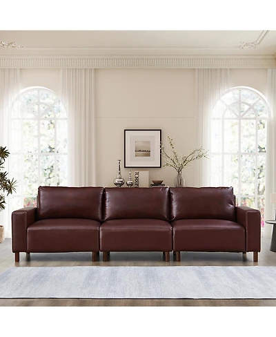 Streamdale Furniture 112" Luxury Pu Leather Sofa