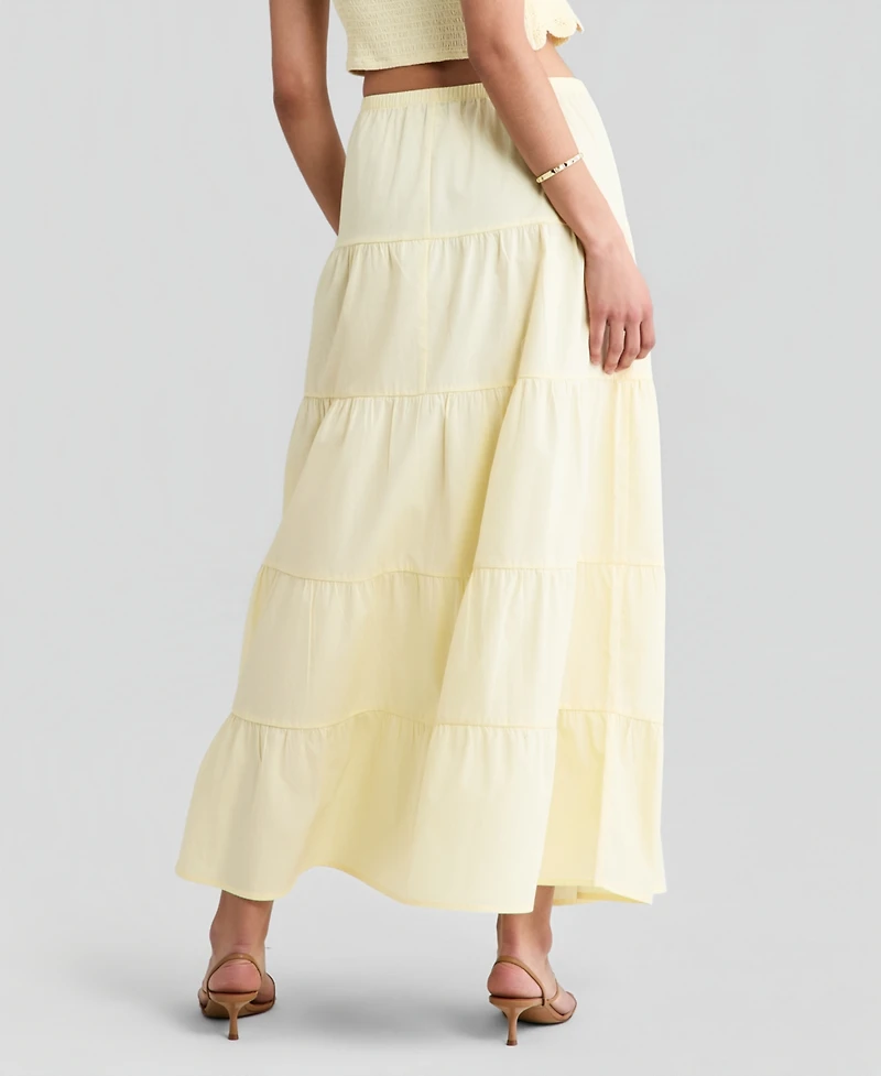 And Now This Women's Cotton Tiered Pull-On Maxi Skirt, Macy's Exclusive