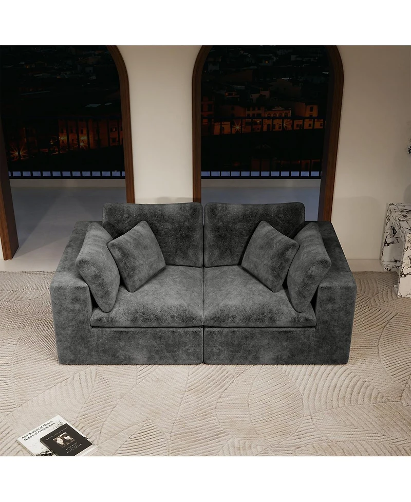 Streamdale Furniture Streamdale Modular Sectional Sofa Seat, Upholstered Couch for Living Room, 2PC Free Combination