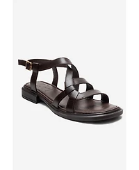 Forever & Always Shoes Womens Laveda Leather Strap Sandal