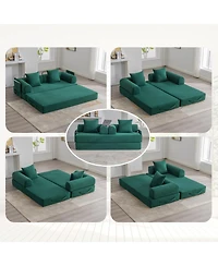 Streamdale Furniture Foldable & Compressible Sofa with Metal Frame for Small Spaces