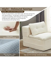 Streamdale Furniture Multi-Functional Sectional Sofa Bed with Chaise Lounge & Blanket