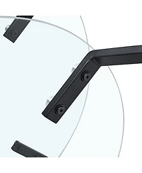 Streamdale Furniture Retro minimalist metal frame double-layer tempered glass coffee table