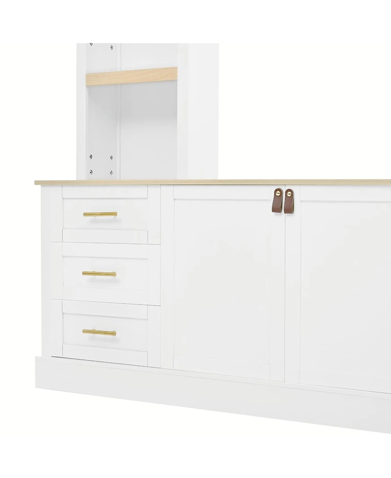 Streamdale Furniture Farmhouse 4-Piece Entertainment Center Wall Unit