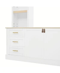 Streamdale Furniture Farmhouse 4-Piece Entertainment Center Wall Unit