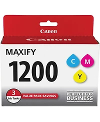 Canon Pgi-1200 Cyan/Magenta/Yellow Ink Cartridges for Maxify MB2020, MB2120, MB2320, and MB2720 Printers, 1500 Pages Yield, 3 Pack