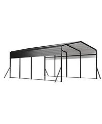Streamdale Furniture 13x20 Ft Metal Carport w/ Reinforced Frame & 4 Poles, Steel Roof Shelter