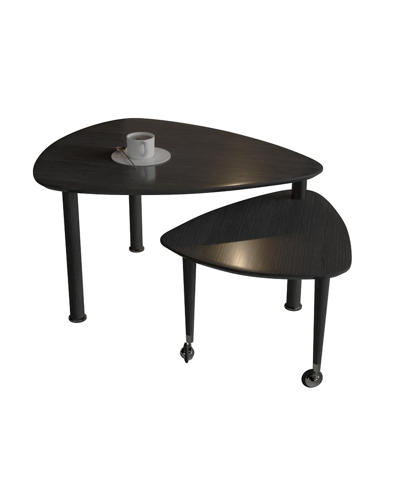 Streamdale Furniture 360 Rotatable Coffee Table for Living Room, Solid Wood Legs, Modern Apartment Furniture