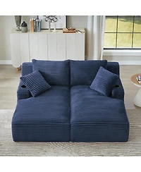 Streamdale Furniture Streamdale Compressible double chaise lounge with cupholders