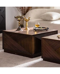 Streamdale Furniture Square Coffee Table, Modern, No Assembly Required