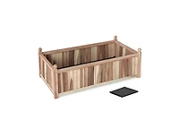 Slickblue Acacia Wood Raised Garden Bed with Protective Liner