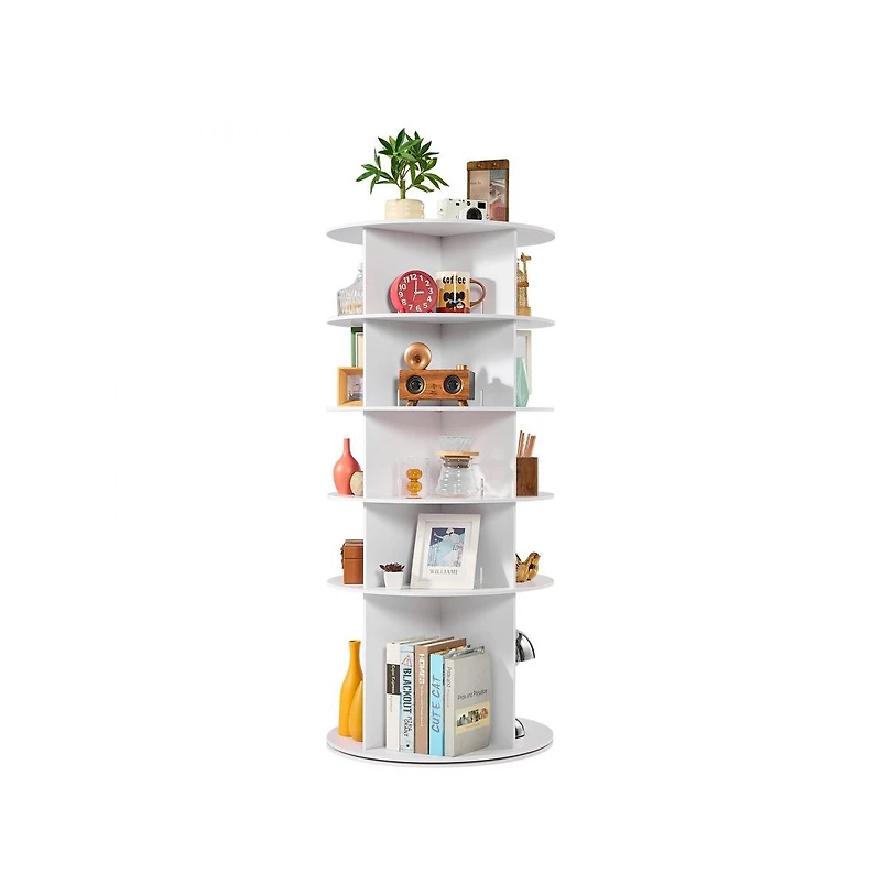Slickblue 5-Tier Rotating Shoe Rack 360° Spinning Carousel