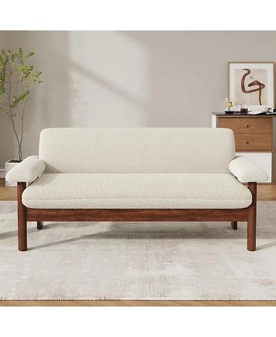 Streamdale Furniture Modern Loveseat Sofa 2 Seater Couch with Armrest Pillows