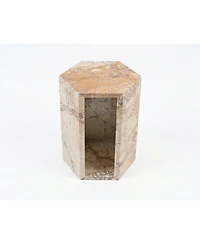 Streamdale Furniture Luxury Marble Hexagon Side Table