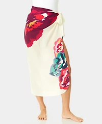 CeCe Women's Printed Tie-Waist Cover-Up Pareo