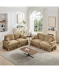 Streamdale Furniture Modular Sofa Set, Flared Arms, Removable Skirts