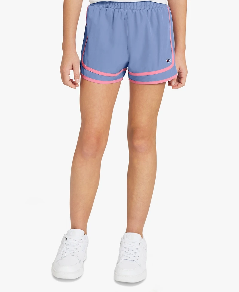 Champion Girls' 7-16 Two-Tone Varsity Pull-On Shorts