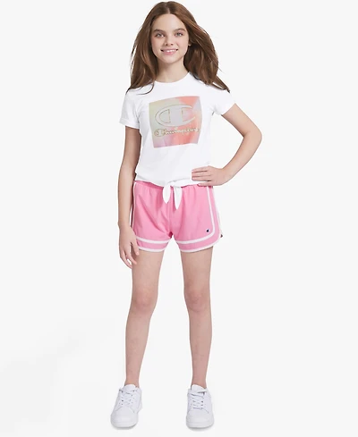 Champion Girls' 7-16 Tie-Front Crewneck T-Shirt
